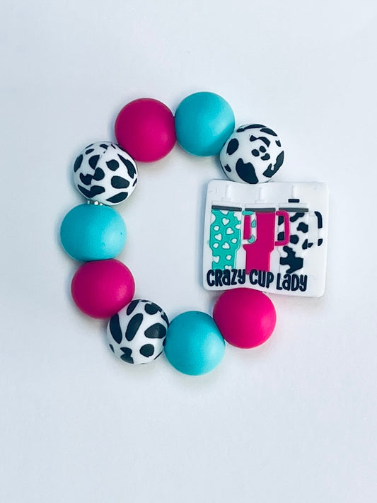 Crazy Cup Lady Cup Charm