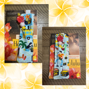 Hawaiian Fabric Pen Holder Bookmark