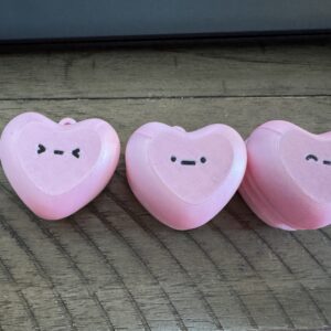 Heart-Shaped Maroons Fidget Clicker Keychain