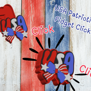 USA Patriotic 3D Fidget Clicker