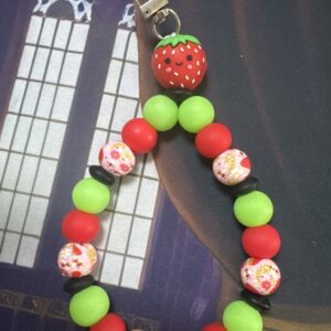 Strawberry teardrop keychain